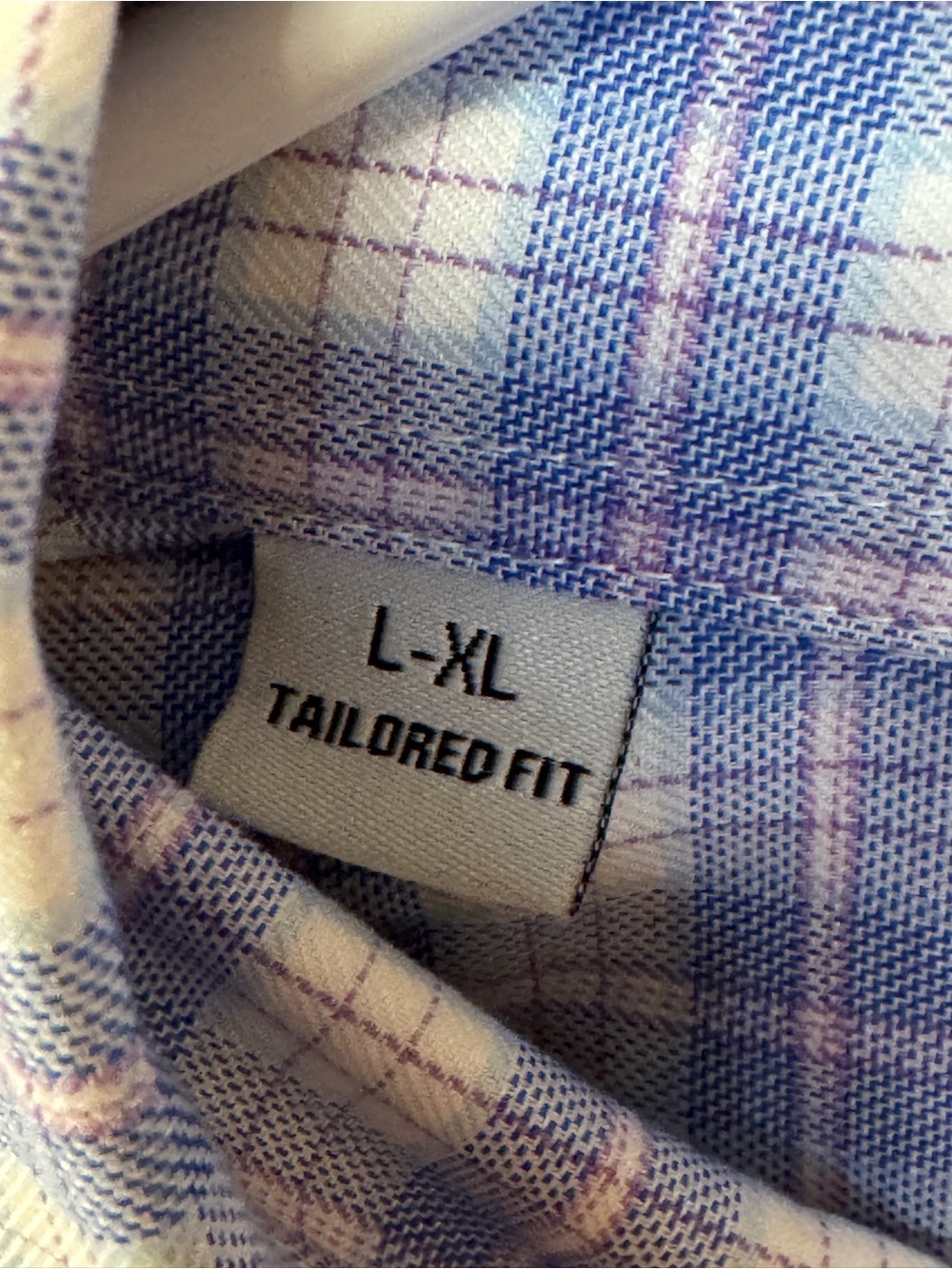 Twillory Untuck(able) Men’s Tailored Fit Plaid Button-Down Shirt L/XL Blue Pink - Picture 7 of 10